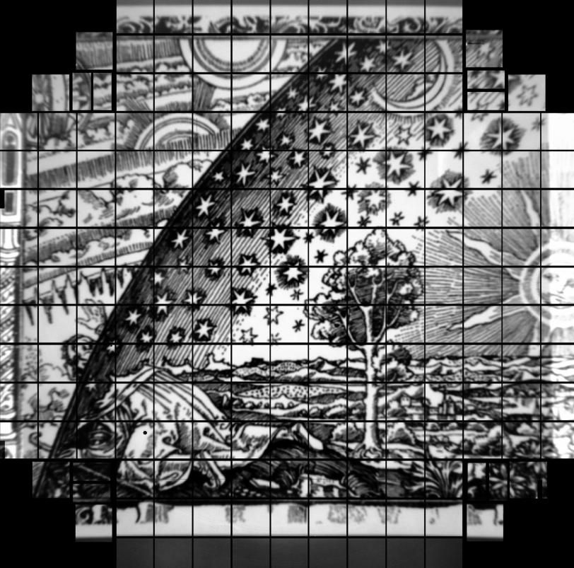 Flammarion engraving image taken with the focal plane of the LSST Camera.